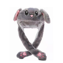 Load image into Gallery viewer, Kocozo Rabbit Hat with Moving Ears Cute Cartoon Toy Hat Airbag Kawaii Funny Toy Cap Kids Plush Toy Birthday Gift Hat for Girls