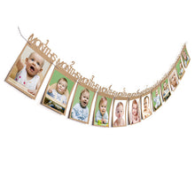 Load image into Gallery viewer, 1-12 Months Baby Photo Folder Kids Birthday Theme Party Decorations Toys Photo Banner Monthly Photo Wall Home Decoration Banner