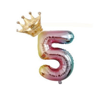 Load image into Gallery viewer, 32inch Digital Balloons Toys Kids Happy Birthday Party Theme Decor Cartoon Inflatable Party Hat Column Gift Toys for Children