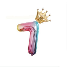 Load image into Gallery viewer, 32inch Digital Balloons Toys Kids Happy Birthday Party Theme Decor Cartoon Inflatable Party Hat Column Gift Toys for Children