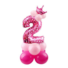 Load image into Gallery viewer, 32inch Digital Balloons Toys Kids Happy Birthday Party Theme Decor Cartoon Inflatable Party Hat Column Gift Toys for Children