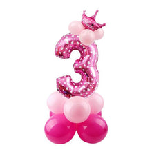 Load image into Gallery viewer, 32inch Digital Balloons Toys Kids Happy Birthday Party Theme Decor Cartoon Inflatable Party Hat Column Gift Toys for Children