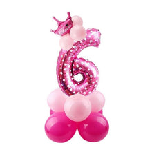 Load image into Gallery viewer, 32inch Digital Balloons Toys Kids Happy Birthday Party Theme Decor Cartoon Inflatable Party Hat Column Gift Toys for Children