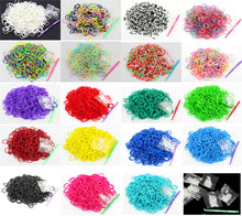 Load image into Gallery viewer, 600pcs 19 Color Loom Rubber Bands for Christmas Day Gift Refill Kit with 25pc S Clips 1 Hook for Weaving Creativity Bracelet Toy

