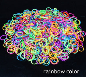 600pcs 19 Color Loom Rubber Bands for Christmas Day Gift Refill Kit with 25pc S Clips 1 Hook for Weaving Creativity Bracelet Toy