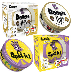 Dobble HP 16 Style Harried Spot It Card Game Toy Iron Box Potter Sport Go Camping Hip Kids Board Games Gift Animals Alphabet123